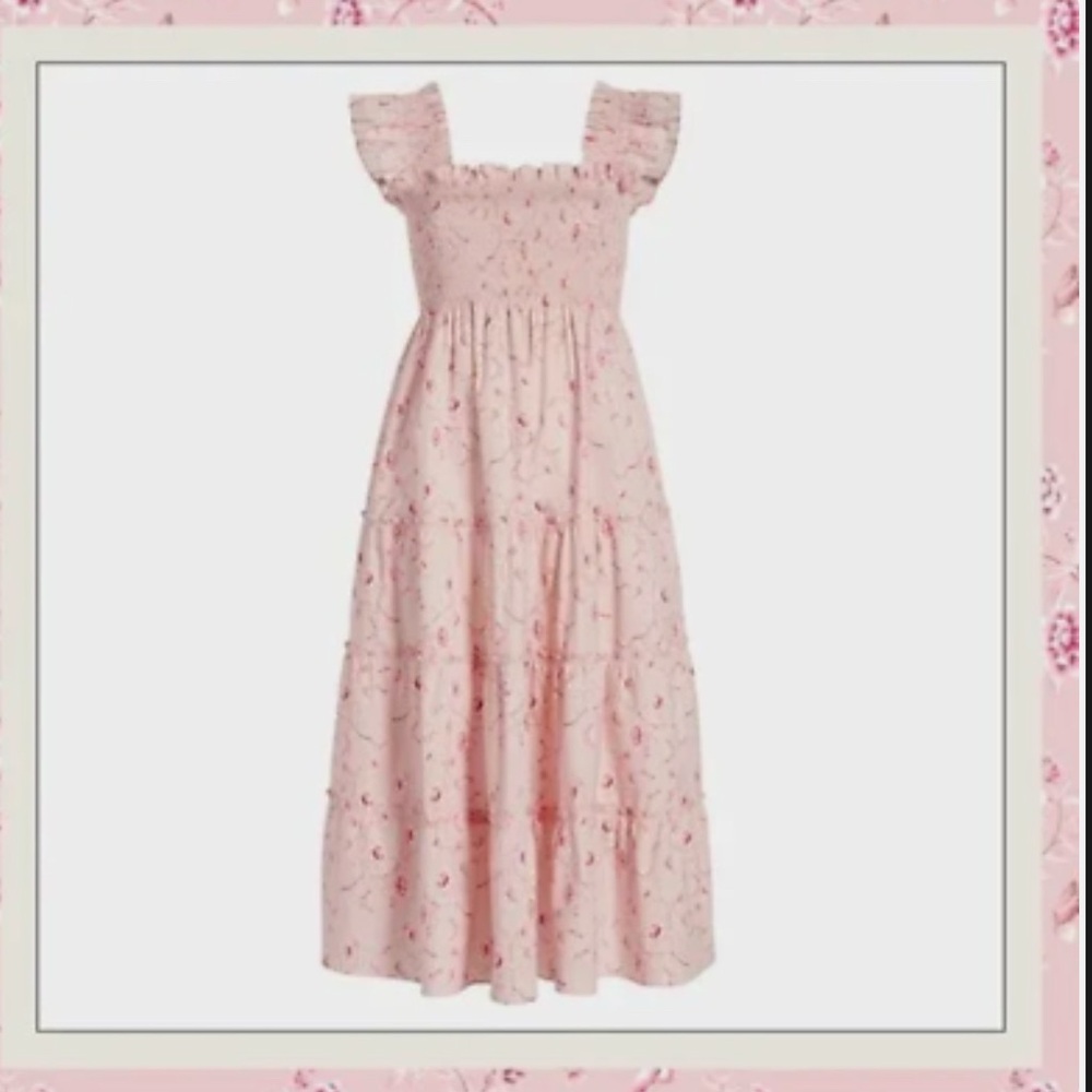 Hill House Pink Bridgeton Smocked Ruffled Sundress